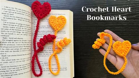 Crochet Heart Bookmark