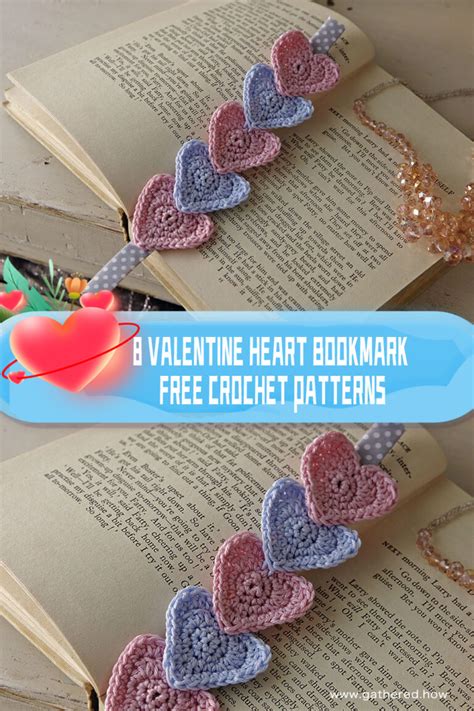 Crochet Heart Bookmark Free Pattern