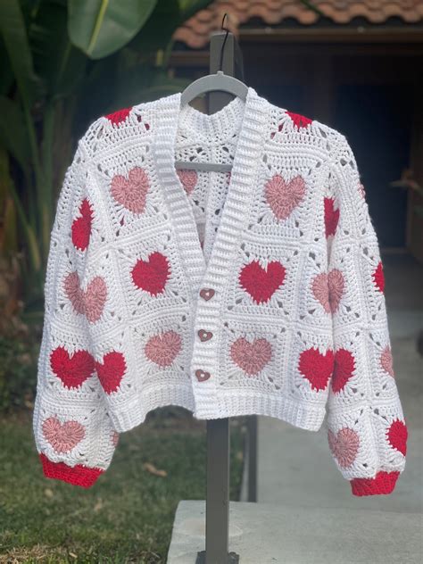 Crochet Heart Cardigan