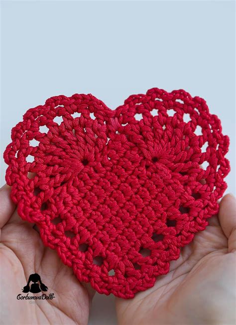 Crochet Heart Coasters