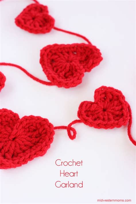 Crochet Heart Garland