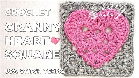 Crochet Heart Into Square
