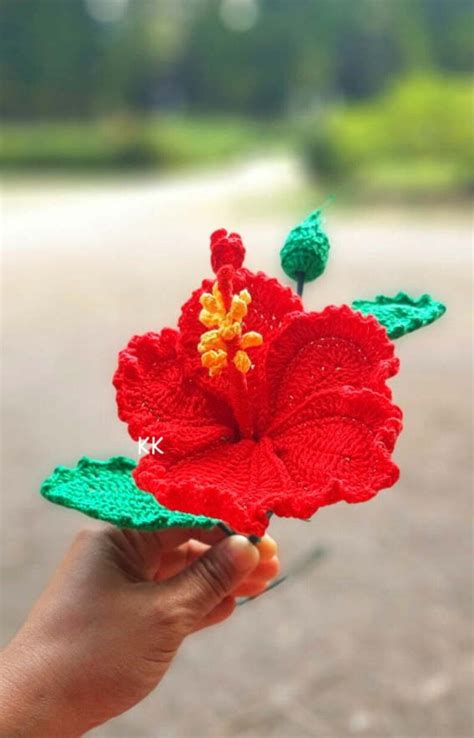 Crochet Hibiscus Flower