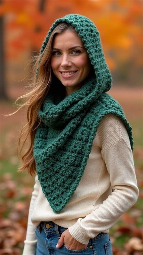 Crochet Hooded Scarves
