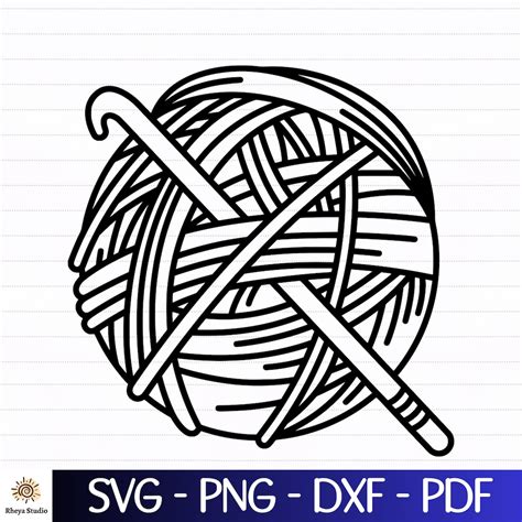 Download Crochet Hooker Yarn DXF Files
