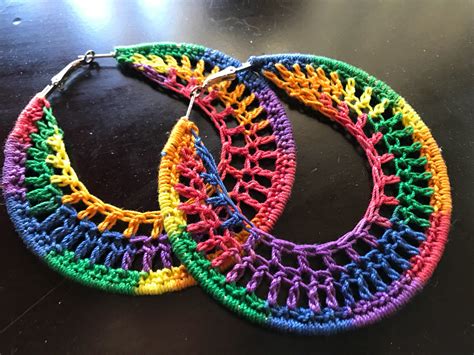 Crochet Hoop Earrings