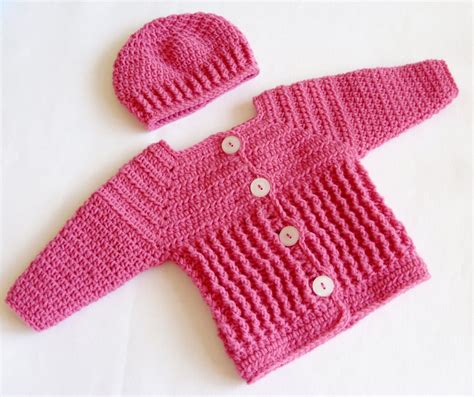 Crochet Infant Sweater Set