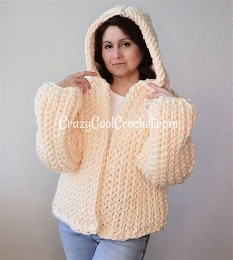 Crochet Jacket With Hood
