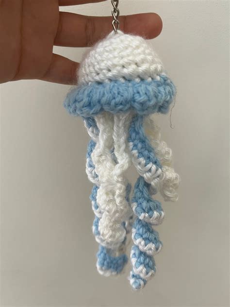 Crochet Jellyfish Keychain