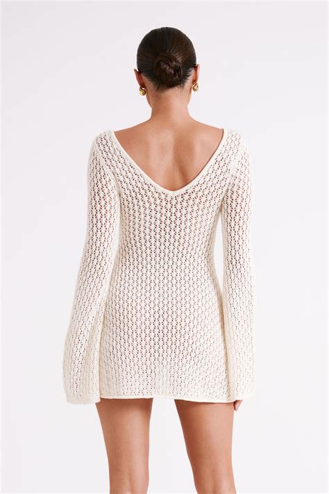 Crochet Knit Mini Dress