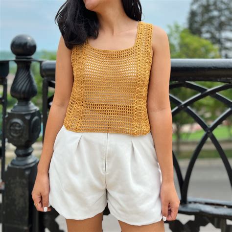 Crochet Knit Tank Top