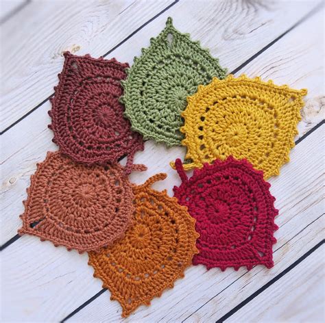 Crochet Leaf Coaster Free Pattern