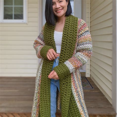 Crochet Long Cardigan Sweater
