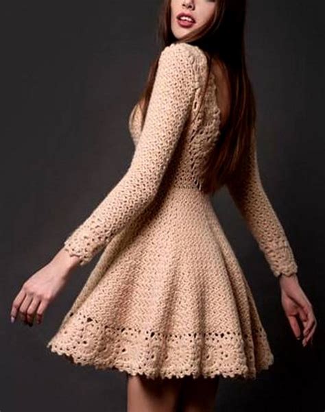 Crochet Long Sleeve Dress Pattern