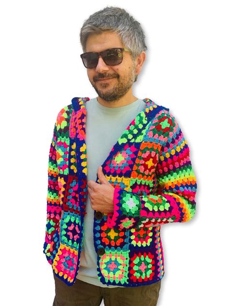 Crochet Mens Jacket