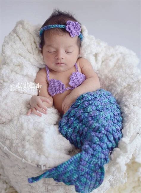 Crochet Mermaid Outfit For Newborn