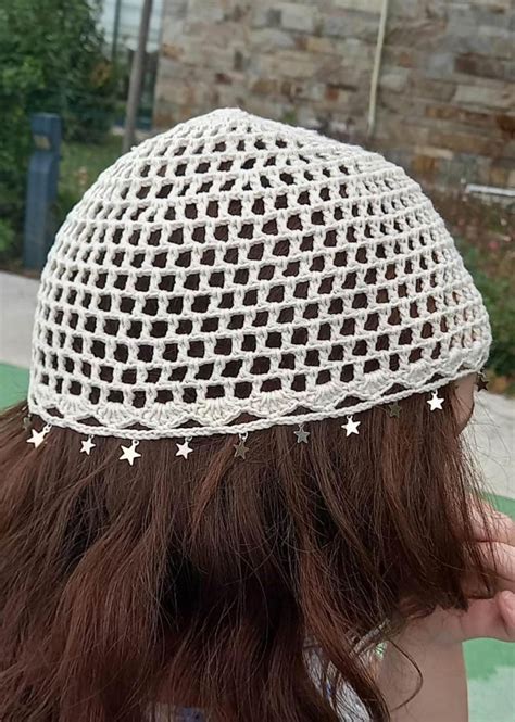 Crochet Mesh Cap