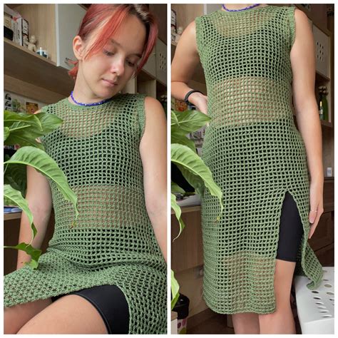 Crochet Mesh Dress