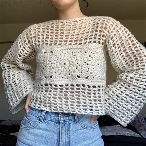 Crochet Mesh Sweater