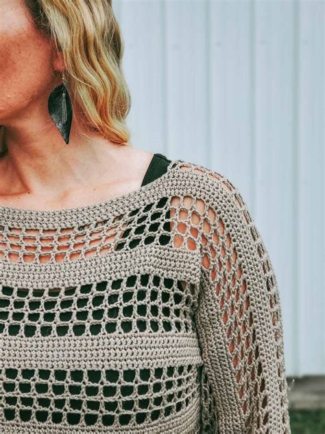 Crochet Mesh Sweater Pattern Free