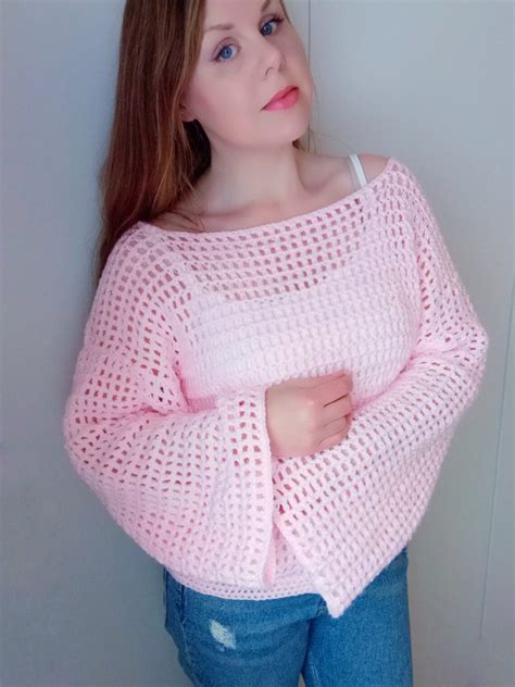 Crochet Mesh Sweater Pattern Free