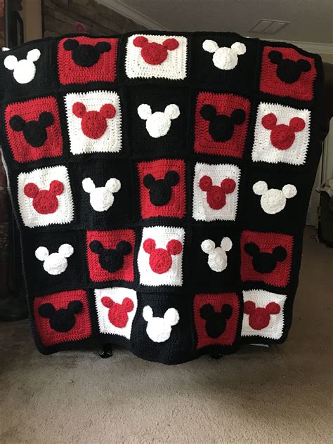 Crochet Mickey Mouse Blanket