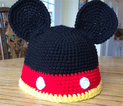 Crochet Mickey Mouse Hat