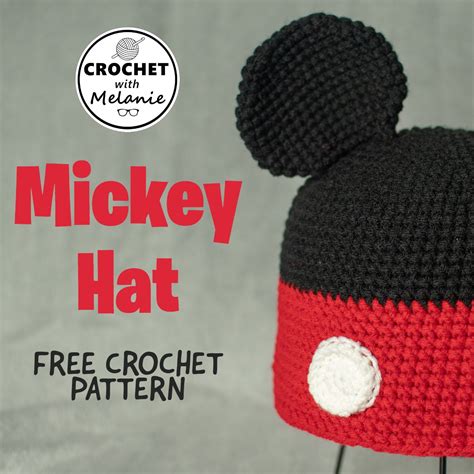 Crochet Mickey Mouse Hat Pattern