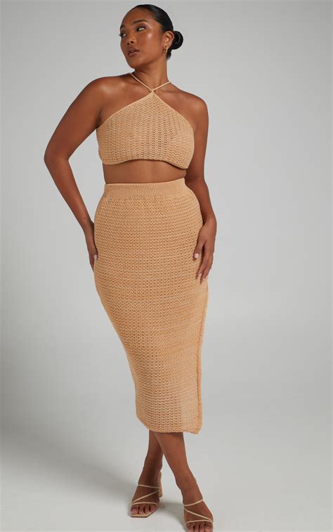 Crochet Midi Skirt Set