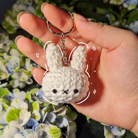 Crochet Miffy Keychain