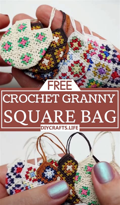 Crochet Mini Granny Square Bag