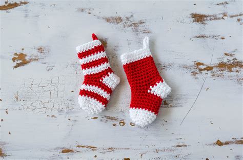 Crochet Mini Stocking Ornament Pattern