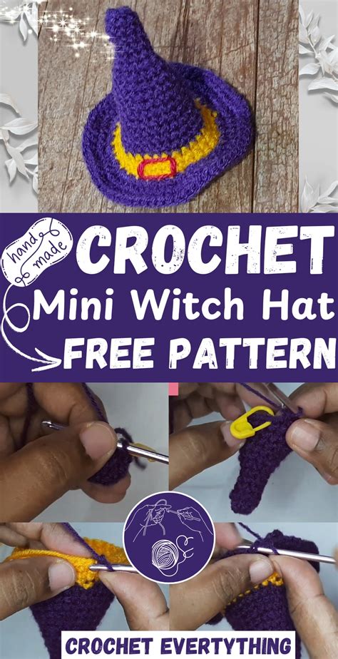 Crochet Mini Witch Hat Pattern
