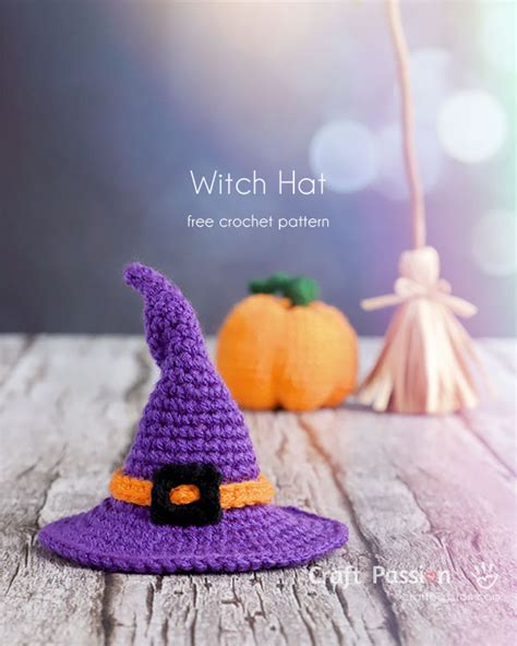 Crochet Mini Witch Hat Pattern Free