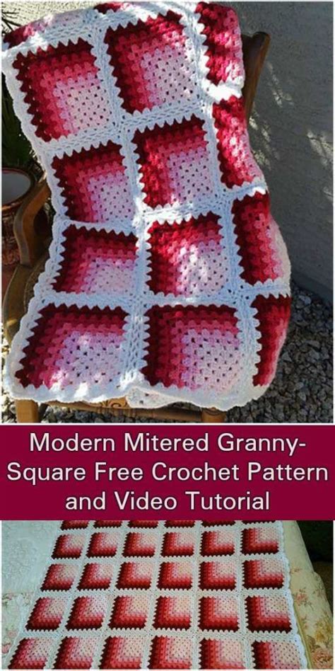 Crochet Mitered Granny Square Pattern