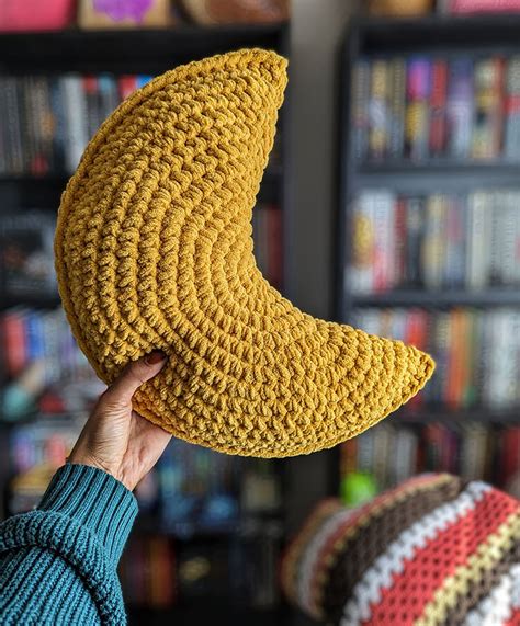 Crochet Moon Pillow