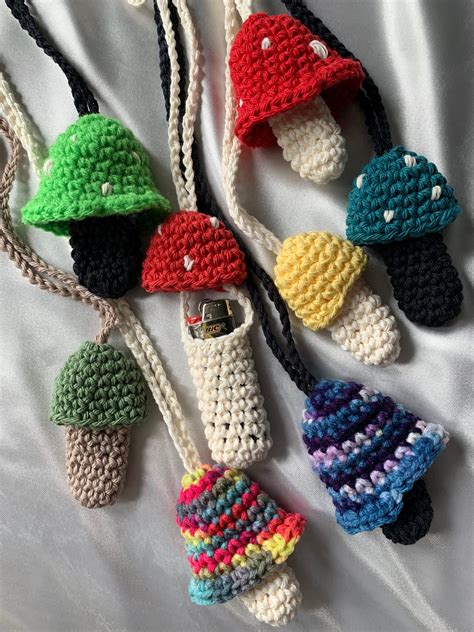 Crochet Mushroom Pouch