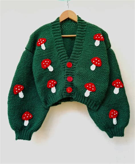 Crochet Mushroom Sweater