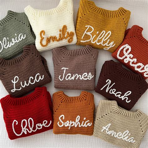 Crochet Name On Sweater