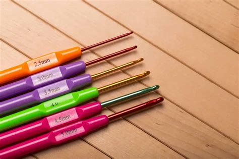 Crochet Needles On Plane