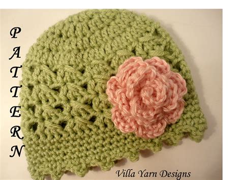 Crochet Newborn Hat With Flower