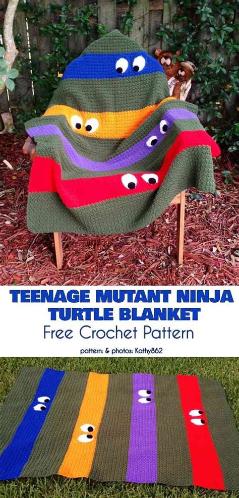 Crochet Ninja Turtle Blanket