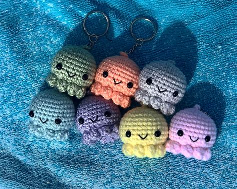 Crochet Octopus Keychain