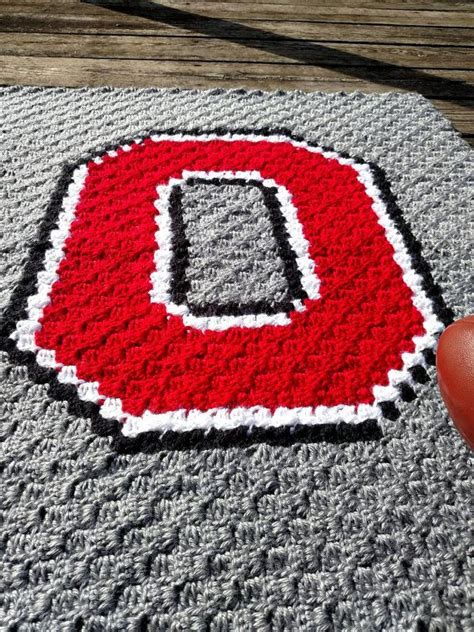 Crochet Ohio State Blanket
