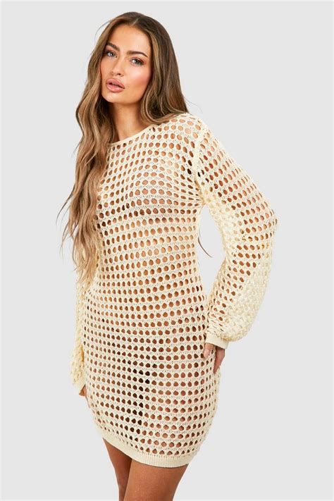 Crochet Open Back Dress