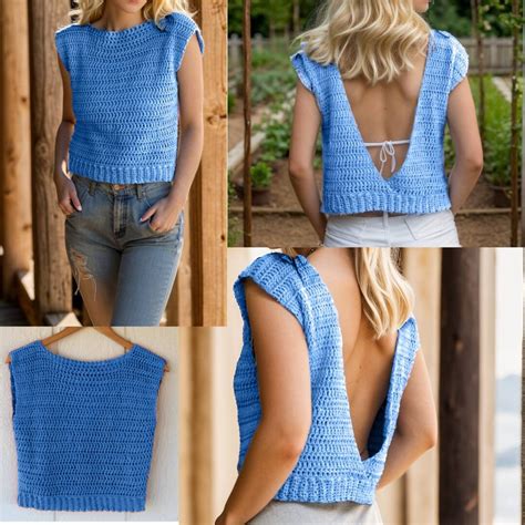 Crochet Open Back Top