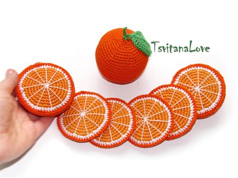 Crochet Orange Slice