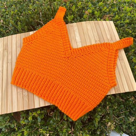 Crochet Orange Top