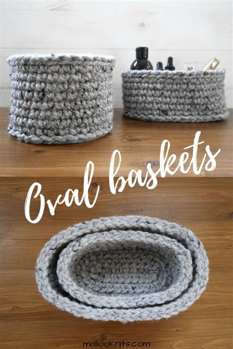 Crochet Oval Basket
