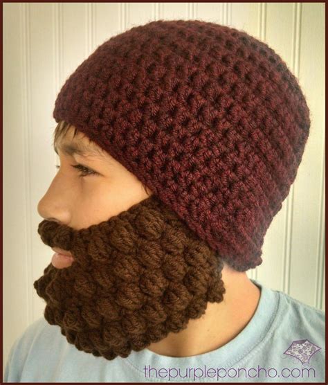 Crochet Pattern For Beanie With Beard
